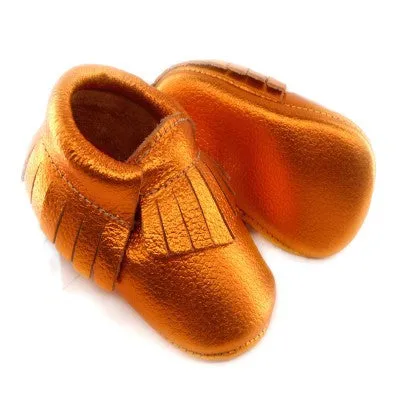 16color New Shine Pink Genuine Leather Baby moccasins First Walkers Soft Rose gold Baby girl shoes infant Fringe Shoes 0-30month