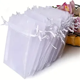 20 Premium Transparent Organza Bags  Perfect for Gifts and Parties