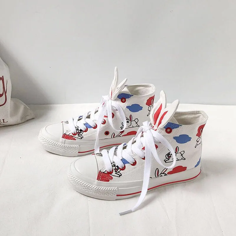 21 RABBIT Canvas Trainers