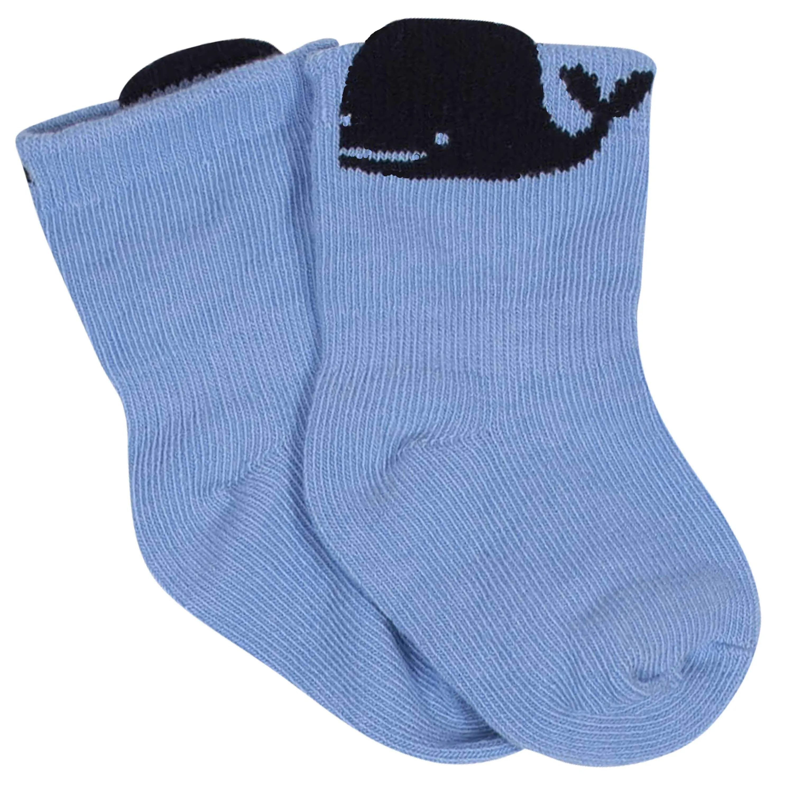 8-Pack Baby Boys' Sea Animals Wiggle-Proof® Jersey Crew Socks