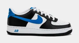 Air Force 1 Low Grade School Lifestyle Shoes (Black/Blue)