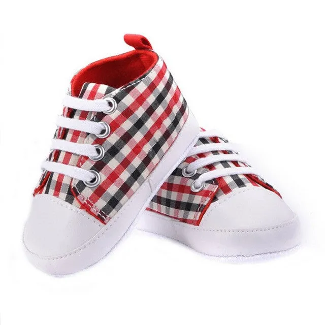 Baby Shoes Girls Boys 2017 Rainbow Canvas Shoes Soft Prewalkers Casual Baby Shoes