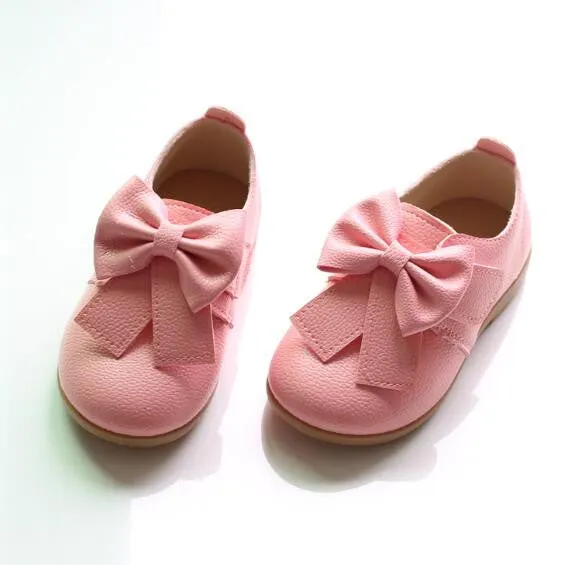 Casual Children Shoes Candy Color Girls Shoes New Autumn Bow Fahion Baby Girls Sneakers Kids Soft Single Shoes Size 21-30