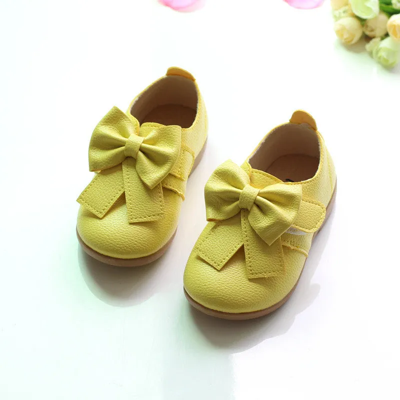 Casual Children Shoes Candy Color Girls Shoes New Autumn Bow Fahion Baby Girls Sneakers Kids Soft Single Shoes Size 21-30