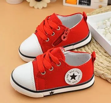 Children's canvas shoes girls boys casual soft fahison sport shoes kids sneakers chaussures led enfants wholesale 396