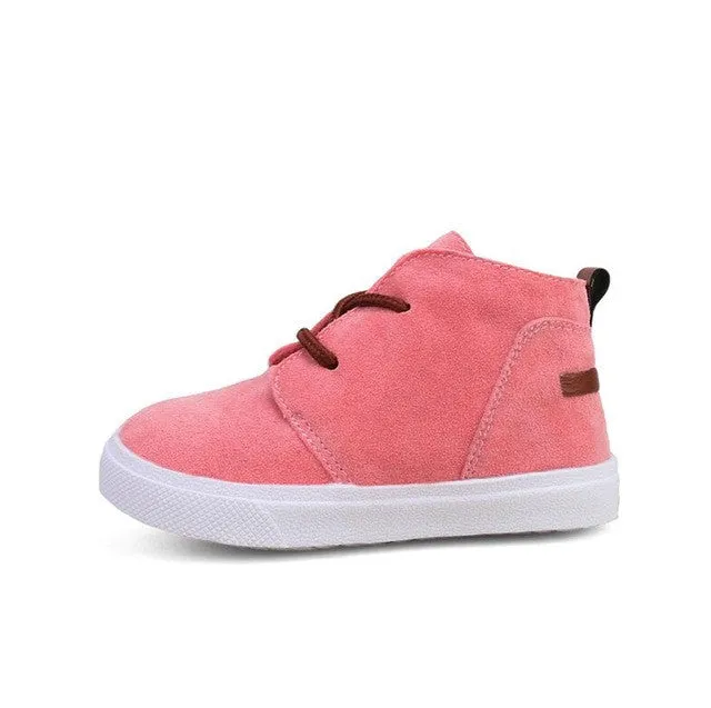 Children's Shoes New Suede Boys And Girls Recreational Shoe Fashion Popular Leisure Short Boots  Kids Shoes