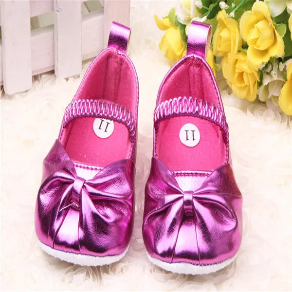 Cute Baby Girls Infant Crib Shoes Bowknot Lace Flower Soft Sole Prewalker Toddler Shoes