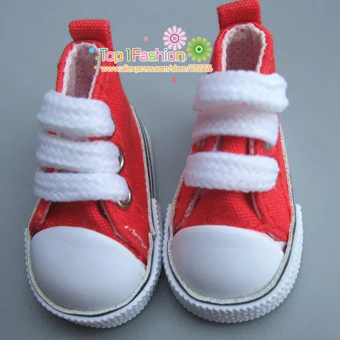 Doll Accessories shoes 5 cm  Denim Canvas Mini Toy Shoes1/6 Bjd Sneackers boots For Russian Tilda doll