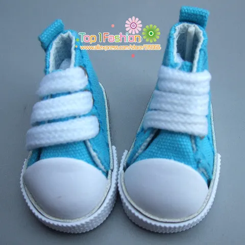 Doll Accessories shoes 5 cm  Denim Canvas Mini Toy Shoes1/6 Bjd Sneackers boots For Russian Tilda doll