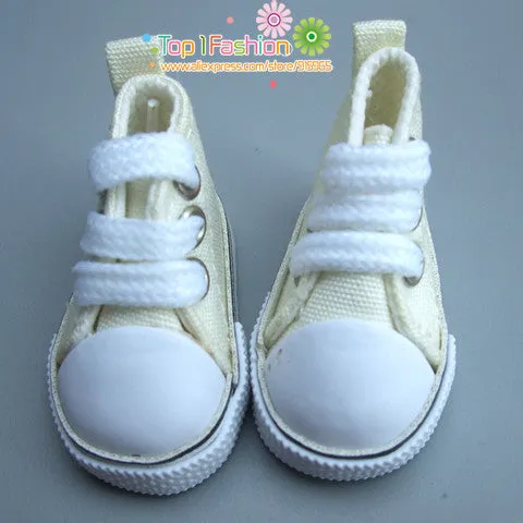 Doll Accessories shoes 5 cm  Denim Canvas Mini Toy Shoes1/6 Bjd Sneackers boots For Russian Tilda doll