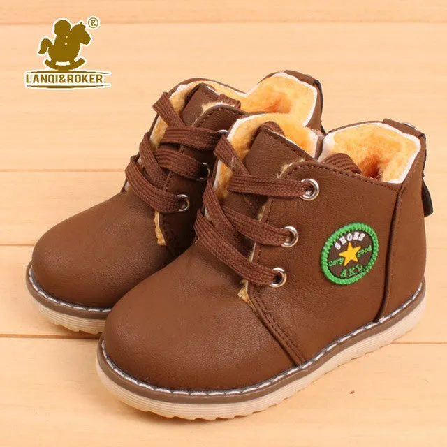 Explosion models fashion boots classic children's autumn winter shoes kid's warm snow boots for boys girls size 21-30