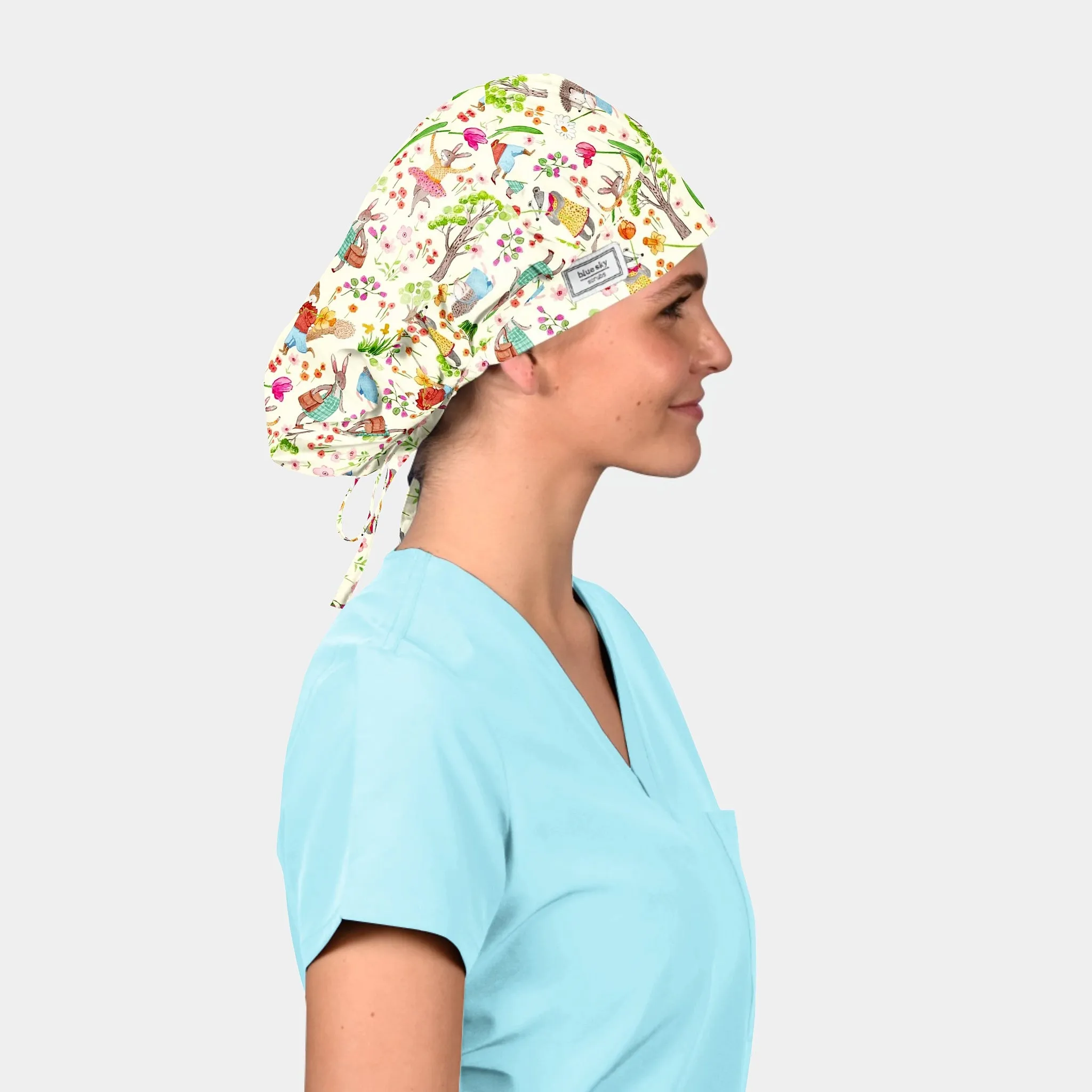 Fairytale Meadows - Poppy Bouffant Surgical Caps