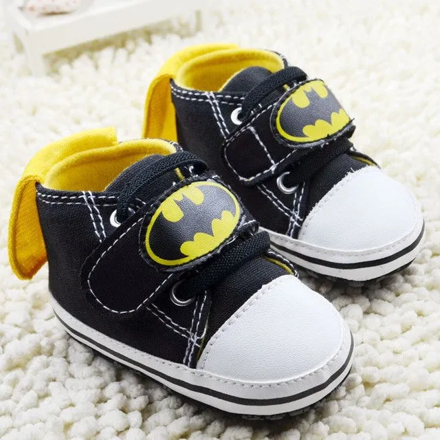 Fashion Superman Batman Baby Boy Shoes Autumn Cartoon Prints Toddler Girl Shoes Soft Children's Casual Sport Shoes 3367