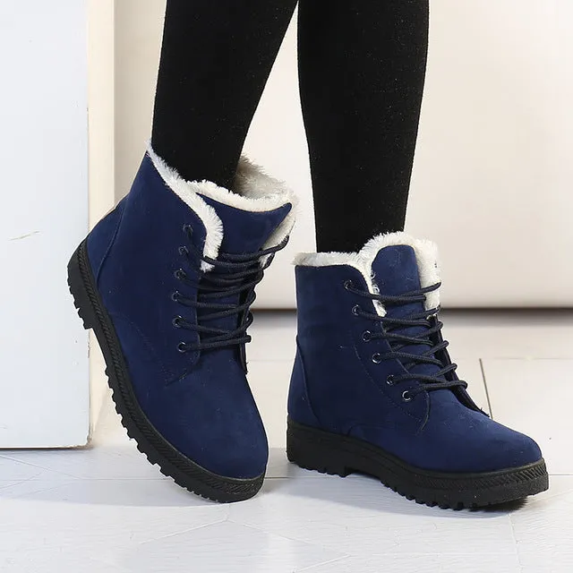 Fashion warm Snow boots 2016 heels Winter Boots new arrival Women Ankle Boots