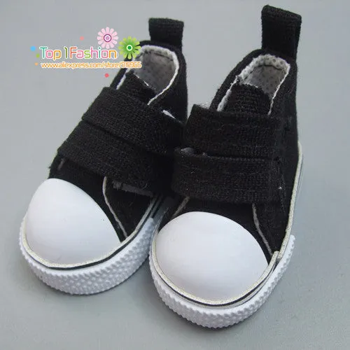 Free shipping 5cm doll shoes Denim Canvas Mini Toy Shoes1/6 Bjd For Russian Tilda Doll Sneackers