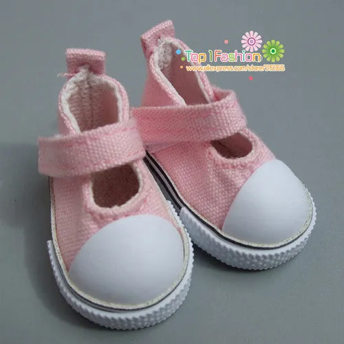 Free shipping 5cm doll shoes Denim Canvas Mini Toy Shoes1/6 Bjd For Russian Tilda Doll Sneackers