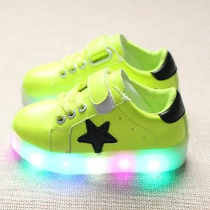 Girls shoes kids fashion leisure comfortable autumn bright basket Led boys 7 colour glowing sneakers children shoes with light 5