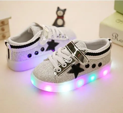 Girls shoes kids fashion leisure comfortable autumn bright basket Led boys 7 colour glowing sneakers children shoes with light 5