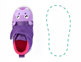 Hippo Single Squeaky Toddler Shoes | Sparkly Purple