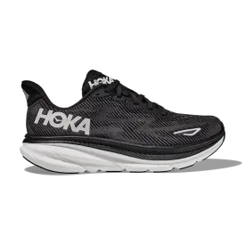 HOKA Women's Clifton 9 Wide Black/White