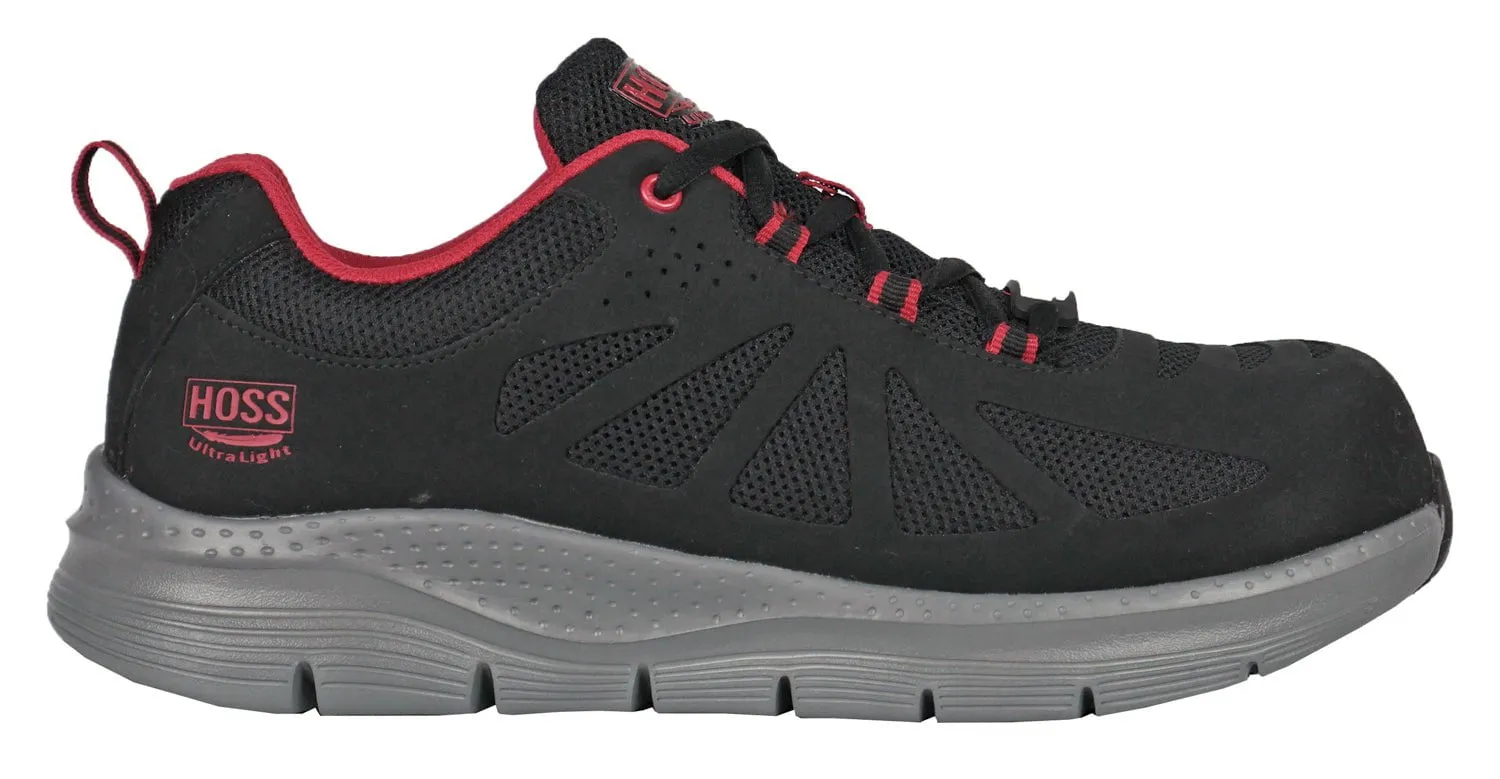 Hoss Boots Mens Black/Red Mesh Skyline UL CT Work Shoes