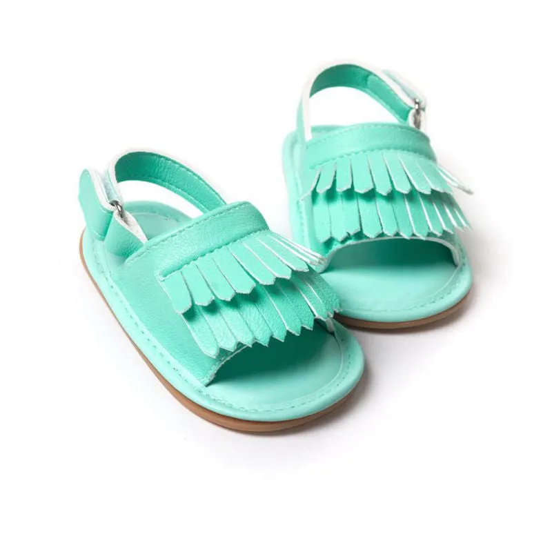 Hot Sale Baby Sandals Summer Leisure Fashion Baby Girls Sandals of Children PU Tassel Clogs Shoes 7 Colors L6