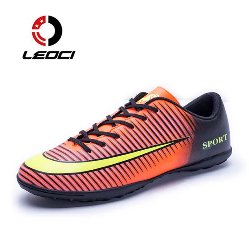 LEOCIMen Soccer Cleats TF Soccer Shoes Teenager Voetbal Training Football Shoes