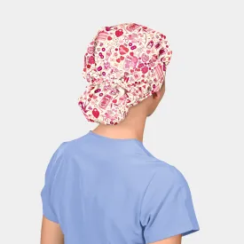 Love Doodles - Poppy Bouffant Surgical Scrub Hats