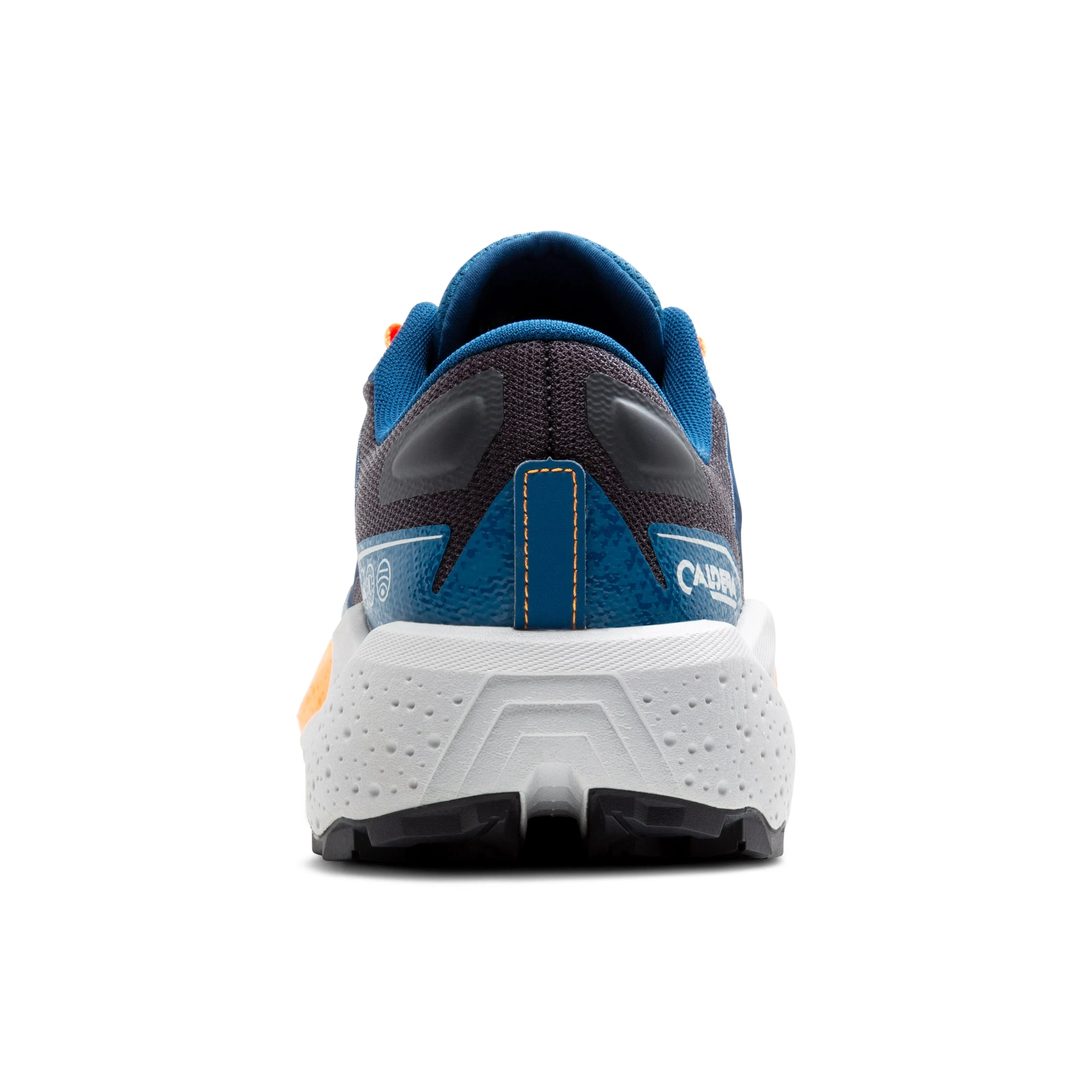 Men's Brooks Caldera 7 Color: Ebony/ Blue Sapphire / Orange