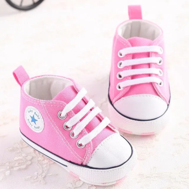 Newborn Baby Shoes Infant Baby First Walkers Spring Autumn Boys Girls Shoes Toddler Sports Sneakers Soft Soled Anti-slip Shoes