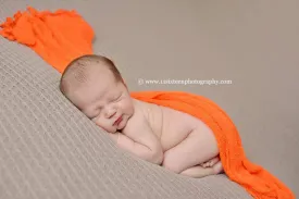 Orange Stretch Knit Baby Wrap