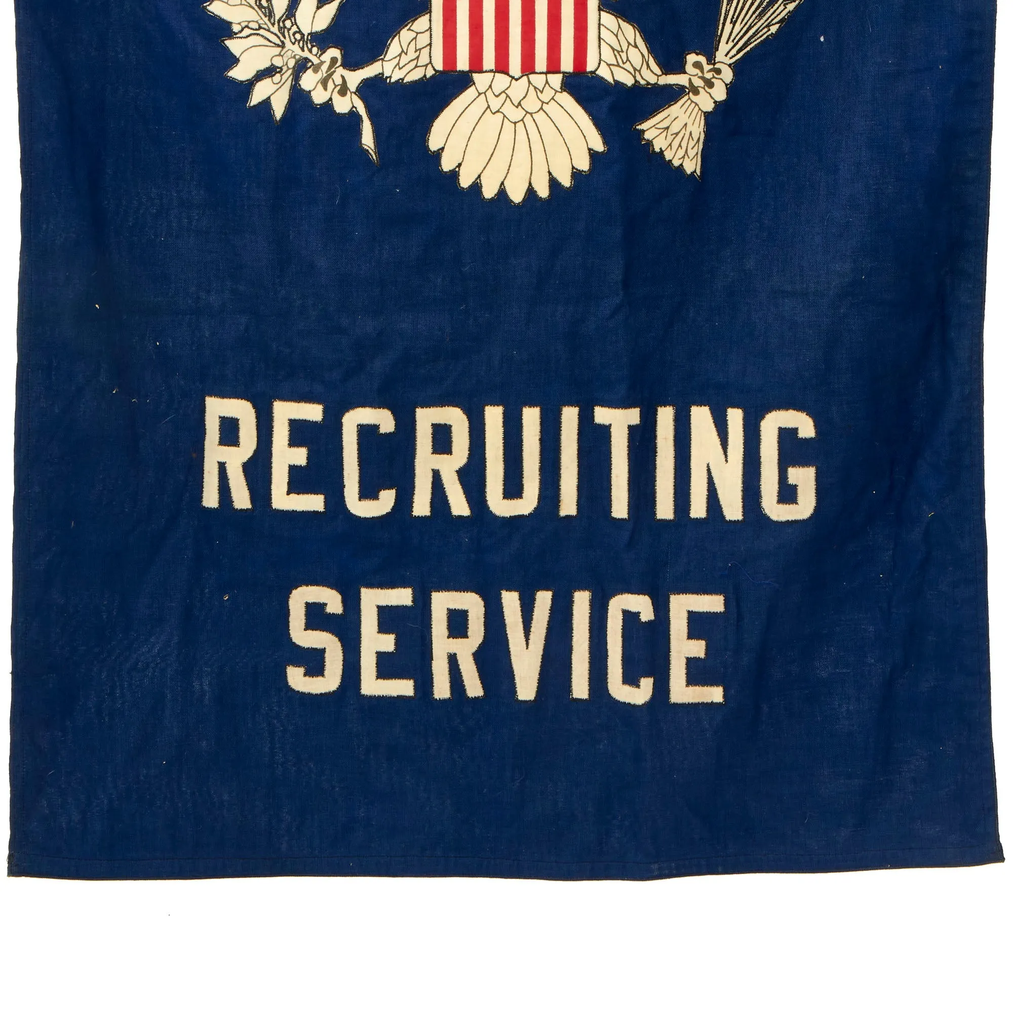 Original U.S. WWII Era US Army Recruiting Service Recruitment Banner - 27” x 56”