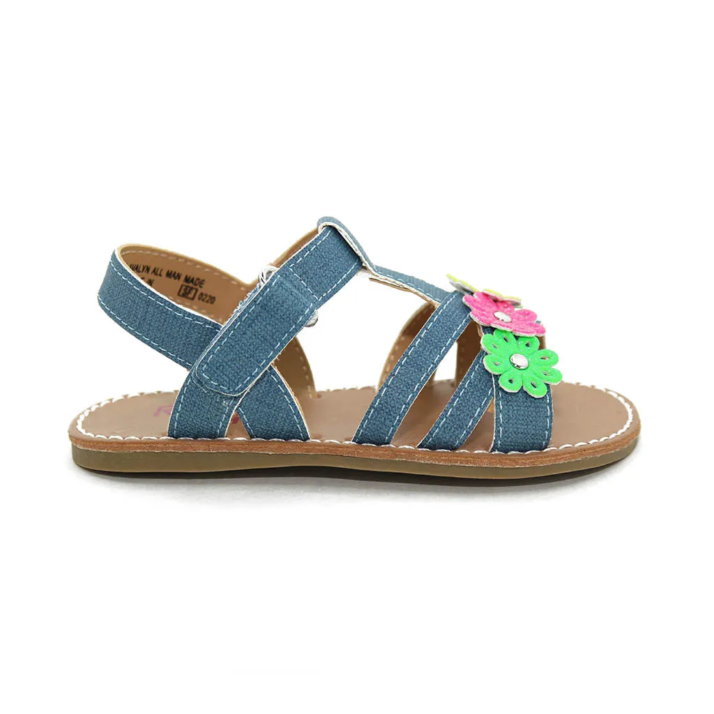 Rachel Avalyn Sandals Denim/Neon Walkers Toddlers Girls - Kids Shoes