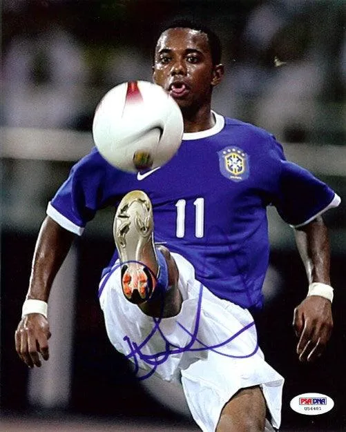 Robinho De Souza Autographed 8x10 Photo Brazil PSA/DNA #U54481