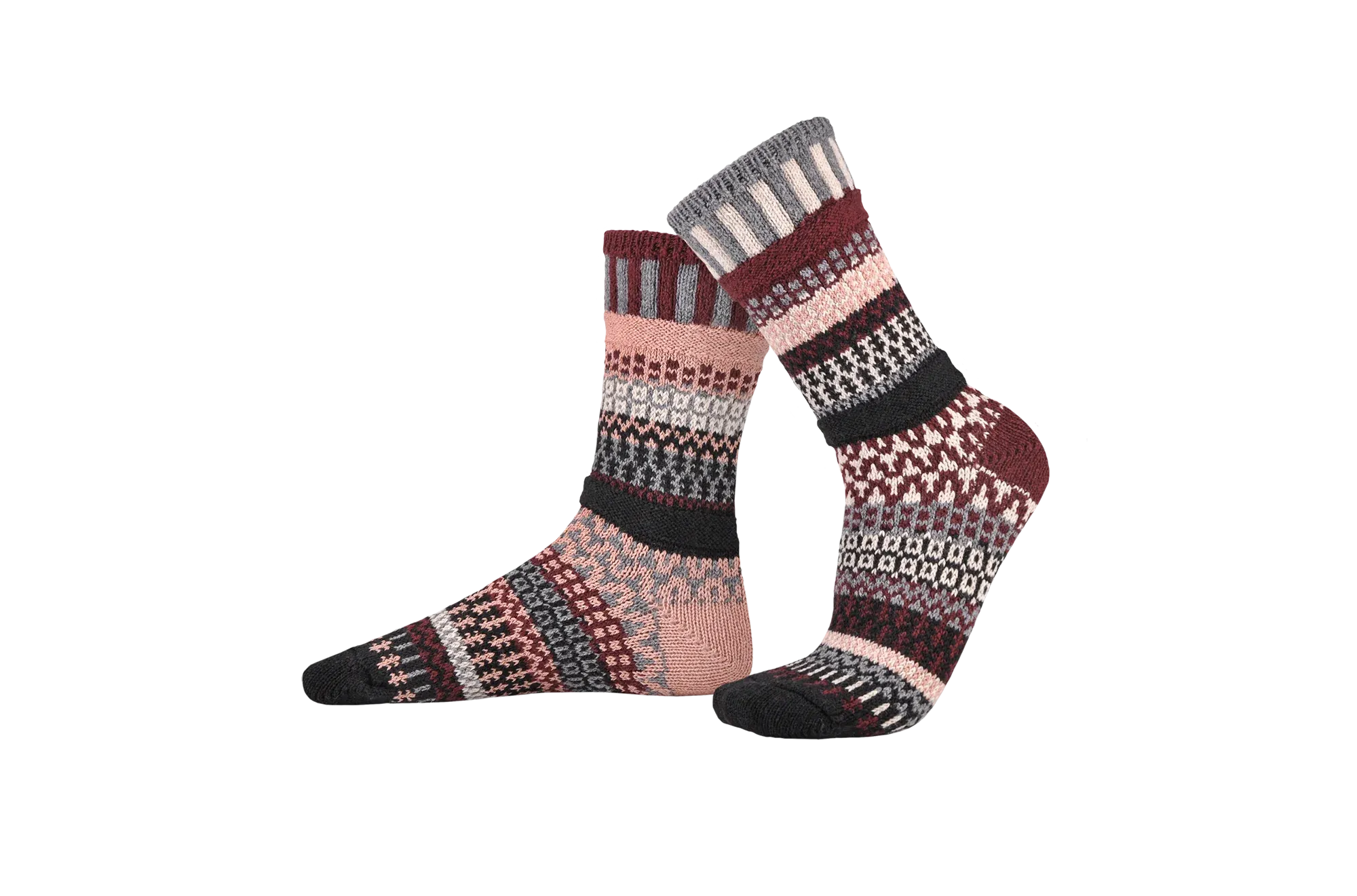 Rosewood Recycled Wool Mix Crew Socks