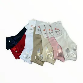 Satin Bow Ankle Sock