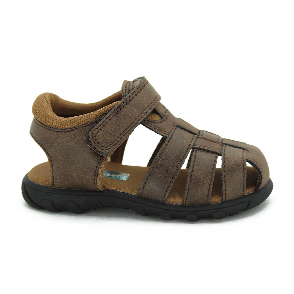 Scott David Felix Sandals Brown Walker Toddler Boys - Kids Shoes