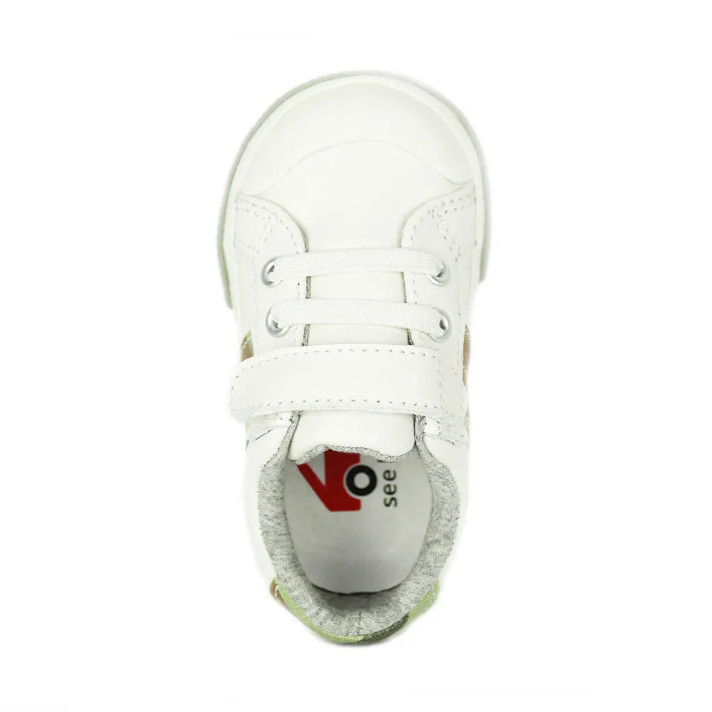 See Kai Run Lucci Sneakers White Leather Infants Walkers Toddlers Kids Boys - Kids Shoes