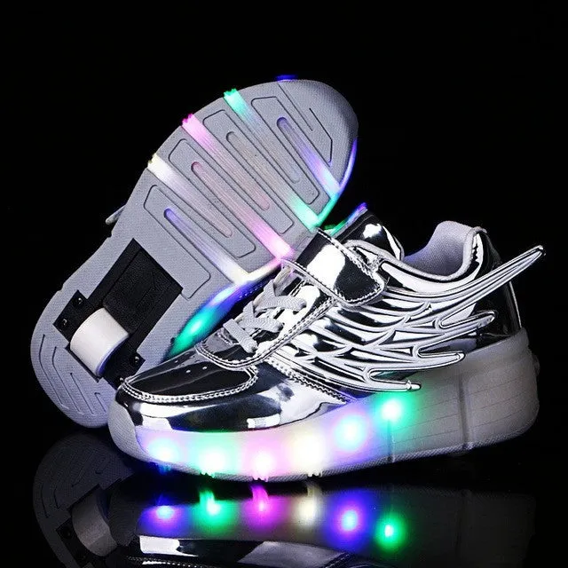 Size 28-37// Shoe led children's light Up Luminous Glowing Shoes Kids Sneakers for Girls&Boys