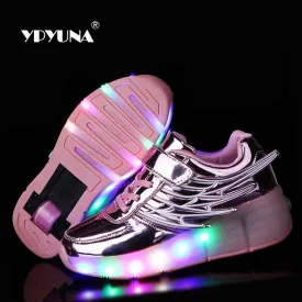 Size 28-37// Shoe led children's light Up Luminous Glowing Shoes Kids Sneakers for Girls&Boys