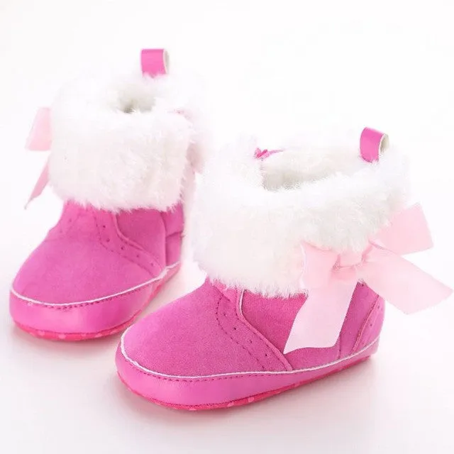 Super Warm Infant Soft Bottom Snow Boots Lace Up Baby Boys Girls Shoes Baby Prewalker Boots