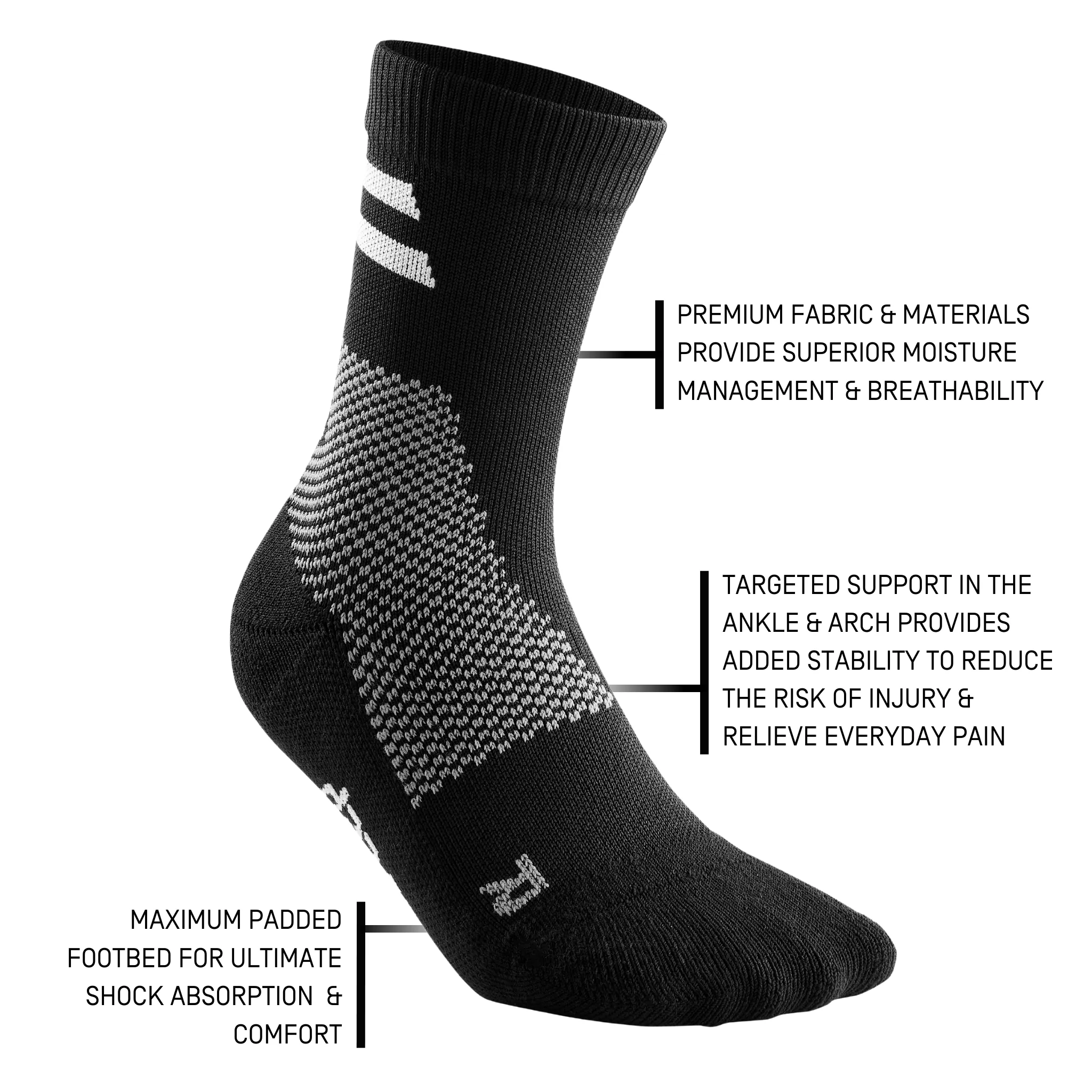 Training Mid Cut Compression Socks, Men