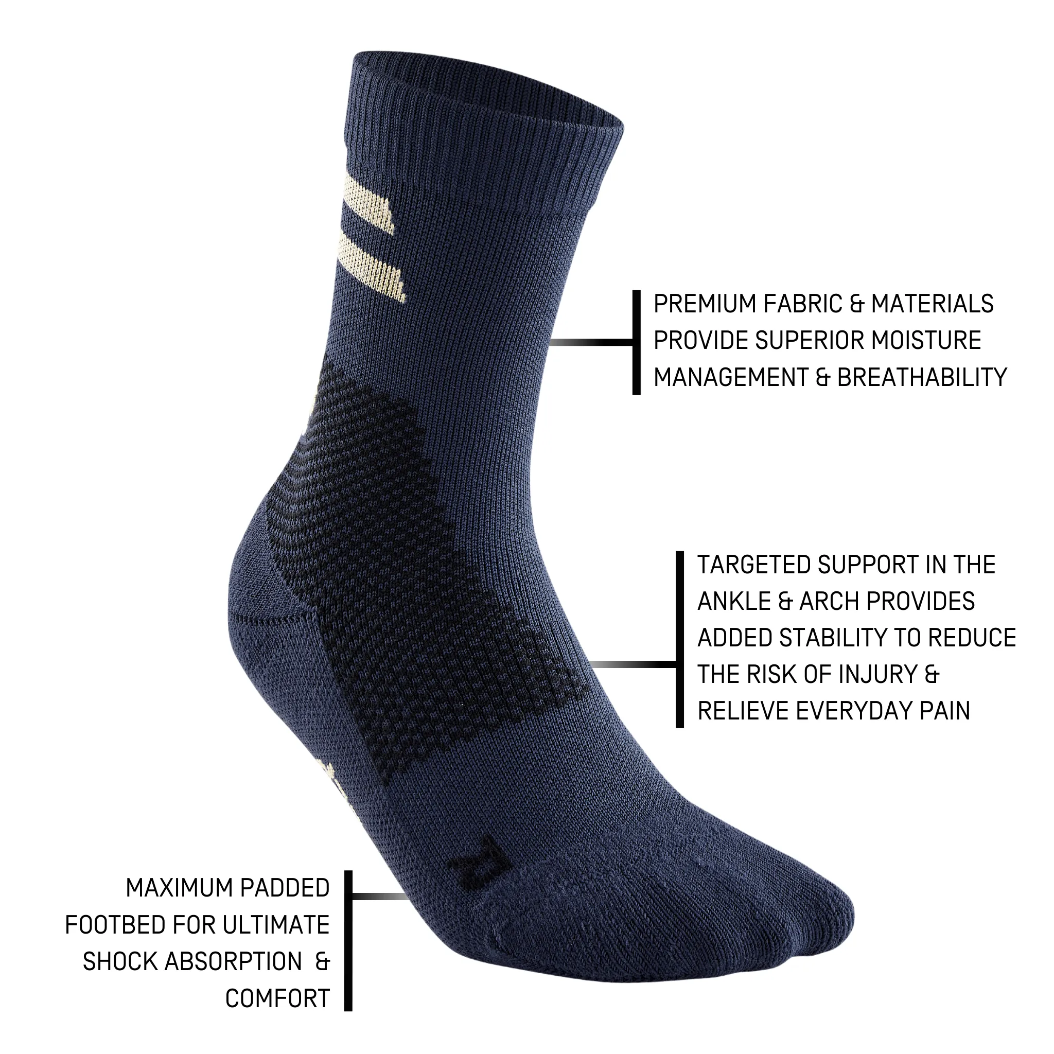 Training Mid Cut Compression Socks, Men