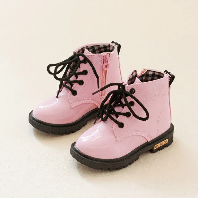 Winter 2016 children plus velvet anti shoes boots girls boys Martin boots snow boots fashion safty quality shoes for kids