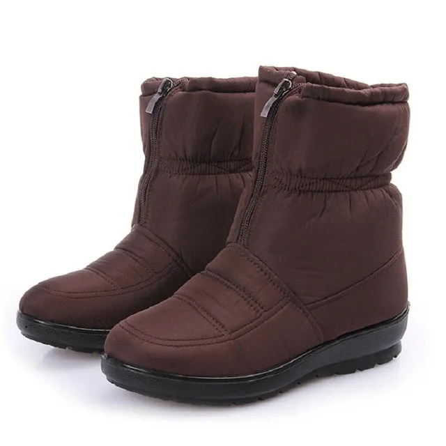 Winter Women Boots Female Waterproof Ankle Boots Down Warm Snow Boots Ladies Shoes Woman Zipper Fur Insole Free Botas Mujer