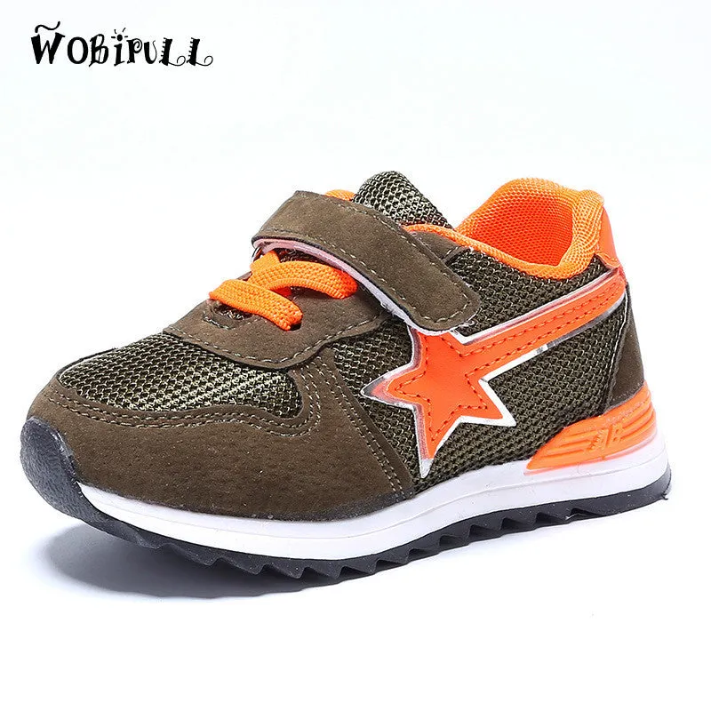 WOBIPUL 2017 new kids sports shoes, baby running shoes kids fashion sneakers for boy girls  Children's sneakers 22-36