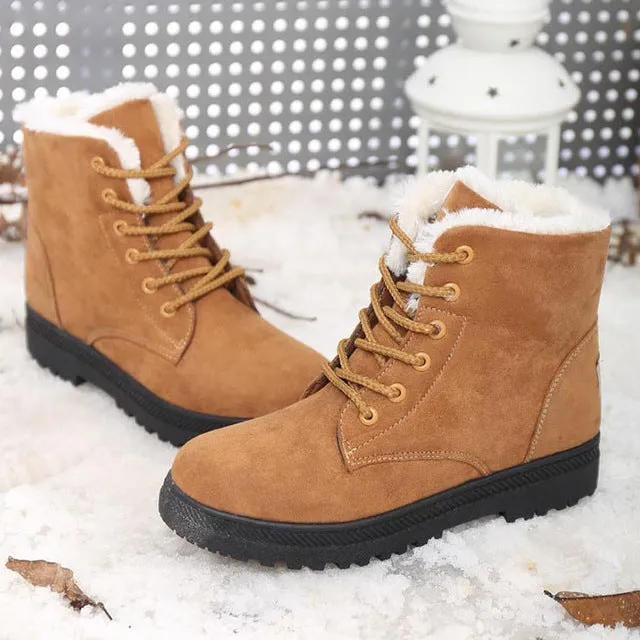 Women Boots 2017 Winter Boots Women Warm Fur Ankle Boots For Women Warm Winter Shoes Botas Mujer bota feminina