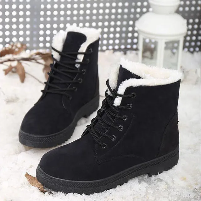 Women Boots 2017 Winter Boots Women Warm Fur Ankle Boots For Women Warm Winter Shoes Botas Mujer bota feminina