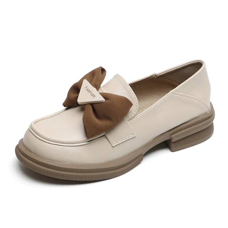 Women Fashion Bowknot Lug Sole Casual Shoes