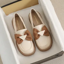 Women Fashion Bowknot Lug Sole Casual Shoes